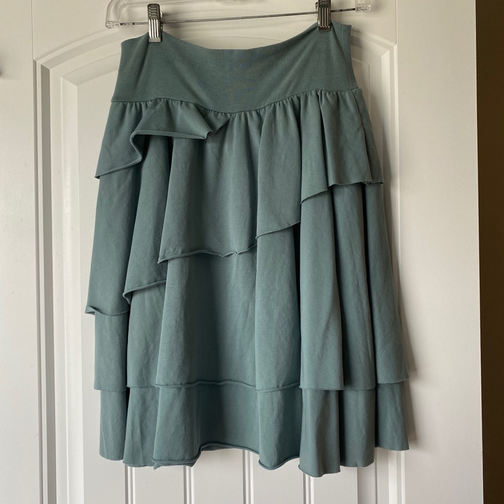 Matilda Jane Gray Blondie Bar Tiered Ruffle skirt - Picture 2 of 3